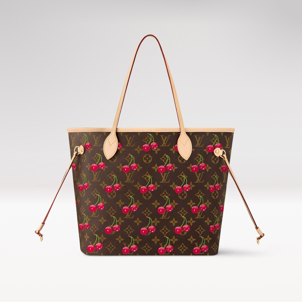 Louis Vuitton LV x TM Neverfull MM, LIMITED EDITION, NWT, cherries cereses